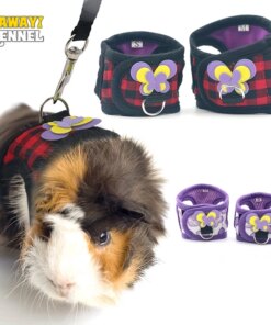 Pettorina con Guinzaglio e Fiocco Regolabile per Criceti, Conigli, Cavie e Piccoli Animali