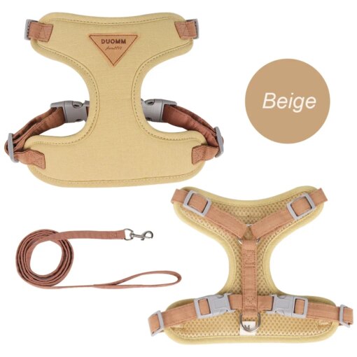 Pettorina e Guinzaglio Eleganti per Gatti e Cani di Piccola Taglia - Traspirante e Resistente - immagine 3