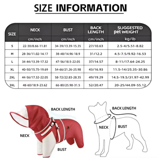 Impermeabile con Cappuccio per Cani: Protezione e Stile sotto la Pioggia! - immagine 6