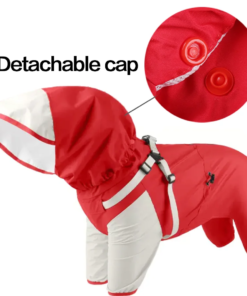 Alternative view of Impermeabile con Cappuccio per Cani: Protezione e Stile sotto la Pioggia!