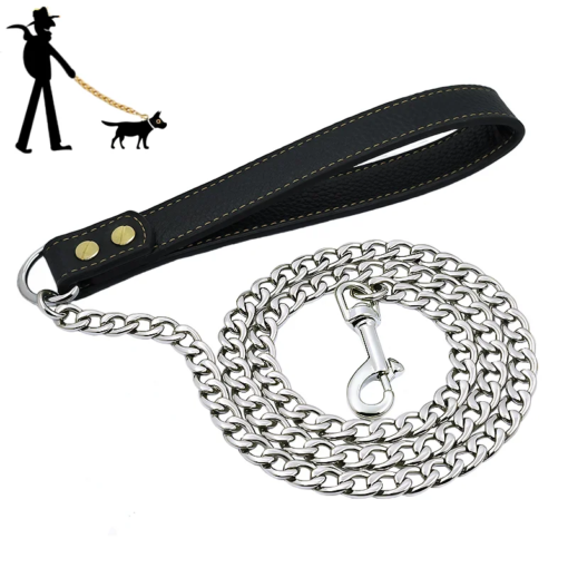 Guinzaglio per Cani in Acciaio Inox Dorato - Resistente e Elegante - immagine 2