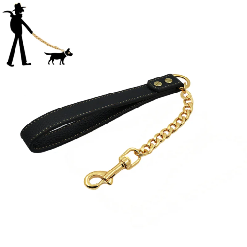 Guinzaglio per Cani in Acciaio Inox Dorato - Resistente e Elegante - immagine 5