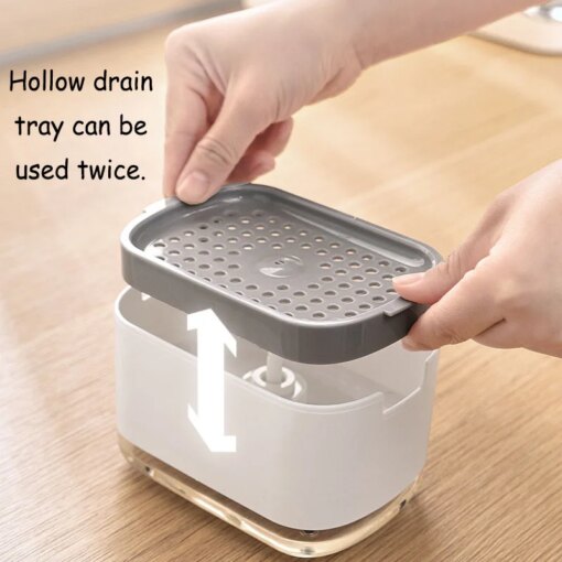 Dispenser Sapone Cucina con Portasponge Integrato - immagine 4