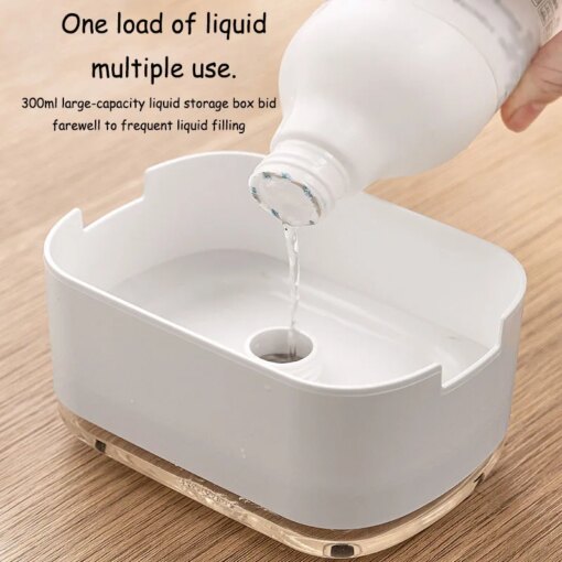 Dispenser Sapone Cucina con Portasponge Integrato - immagine 3