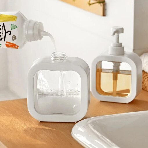 Dispenser Sapone Bagno 300/500ml Ricaricabile Portatile - immagine 3
