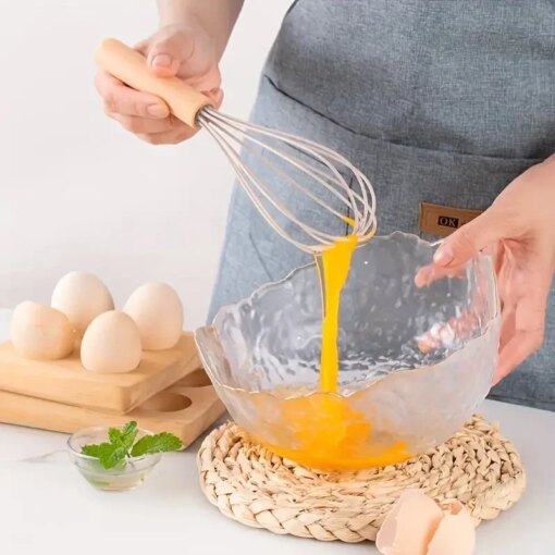 Set 12 Utensili Cucina Silicone e Legno Antiaderenti Resistenti al Calore - immagine 3