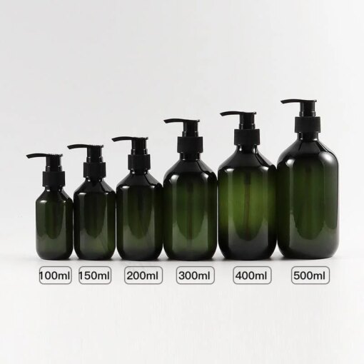 Flaconi Dispenser Vuoti con Pompa 100/200/300/400/500ml - Plastica PET Ricaricabili per Sapone, Shampoo, Detersivo - immagine 5