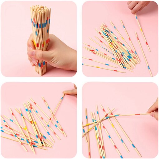 Mikado in Legno - Gioco da Tavolo per Adulti e Bambini - immagine 3