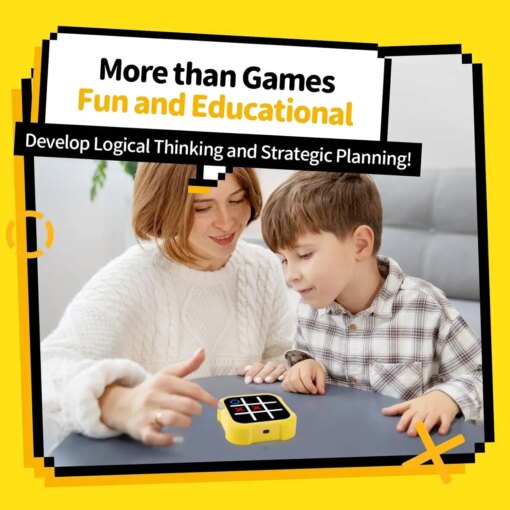 Tris Elettronico Portatile - Gioco da Viaggio per Tutte le Età con Allenamento Memoria - immagine 2