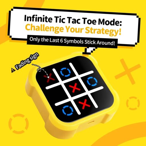 Tris Elettronico Portatile - Gioco da Viaggio per Tutte le Età con Allenamento Memoria - immagine 3