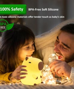 Alternative view of Lampada Notturna Capibara in Silicone per Bambini, Ricaricabile USB