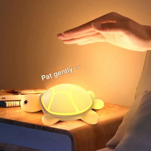Lampada Tartaruga LED, Luce Notturna Silicone per Bambini, Colorata e Ricaricabile USB - immagine 3