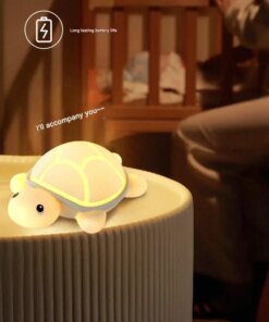 Alternative view of Lampada Tartaruga LED, Luce Notturna Silicone per Bambini, Colorata e Ricaricabile USB