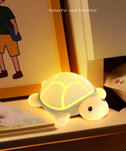 Lampada Tartaruga LED, Luce Notturna Silicone per Bambini, Colorata e Ricaricabile USB