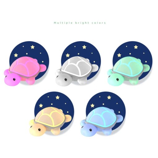Lampada Tartaruga LED, Luce Notturna Silicone per Bambini, Colorata e Ricaricabile USB - immagine 5