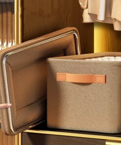 Alternative view of Organizer Armadio Cassettiera, Cesto Porta Calzini Pieghevole con Manici e Telaio Rinforzato