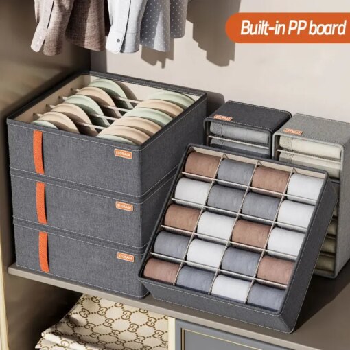 Organizer Cassetti Armadio, Set Scatole Porta Biancheria Intima e Calzini - immagine 4