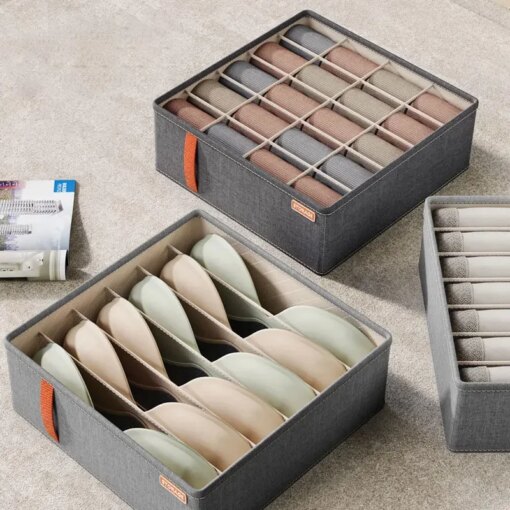 Organizer Cassetti Armadio, Set Scatole Porta Biancheria Intima e Calzini - immagine 2