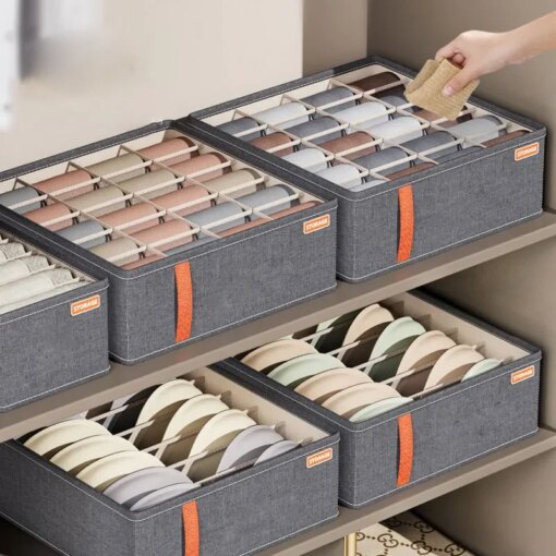 Organizer Cassetti Armadio, Set Scatole Porta Biancheria Intima e Calzini - immagine 3