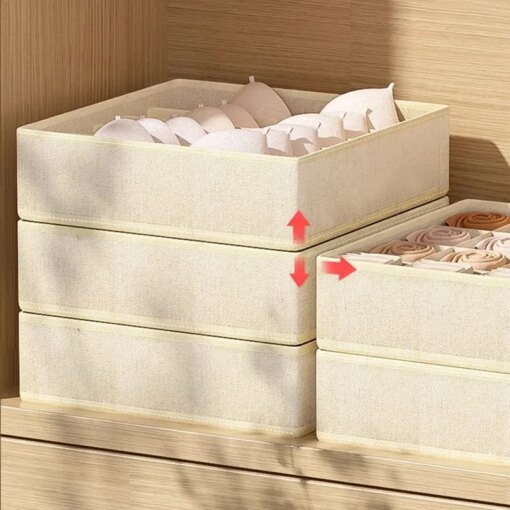 Organizer Intimo Reggiseni Calzini Cassettiera Pieghevole Armadio - immagine 3
